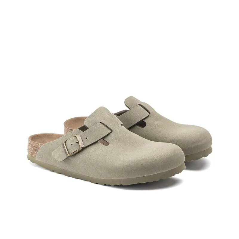 Birkenstock Boston Vegan Birkibuc Khaki-2