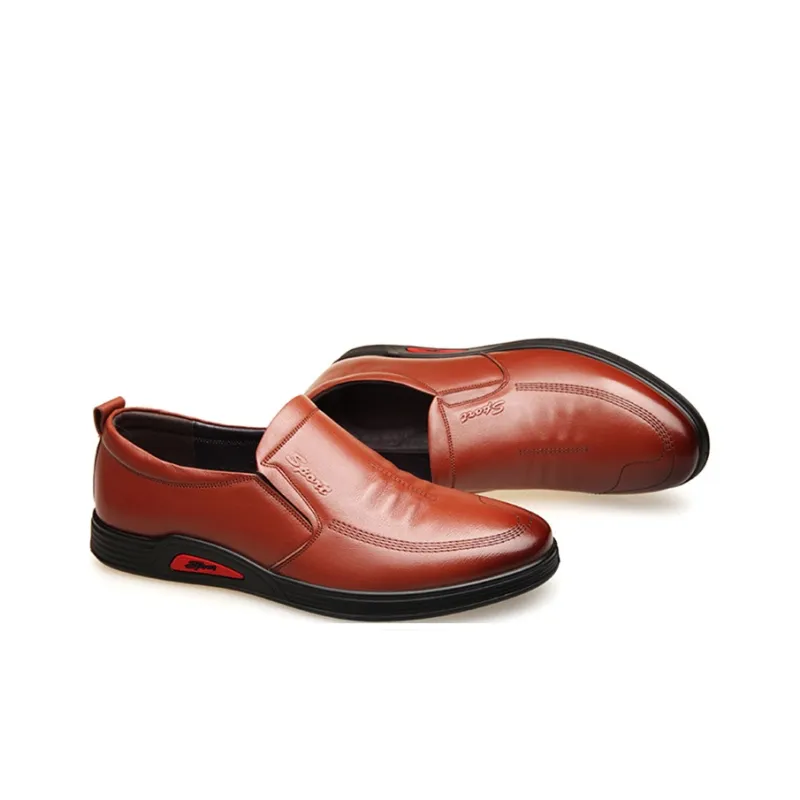 Lady's House Dress Shoes Men Low Top Black/Brown-3