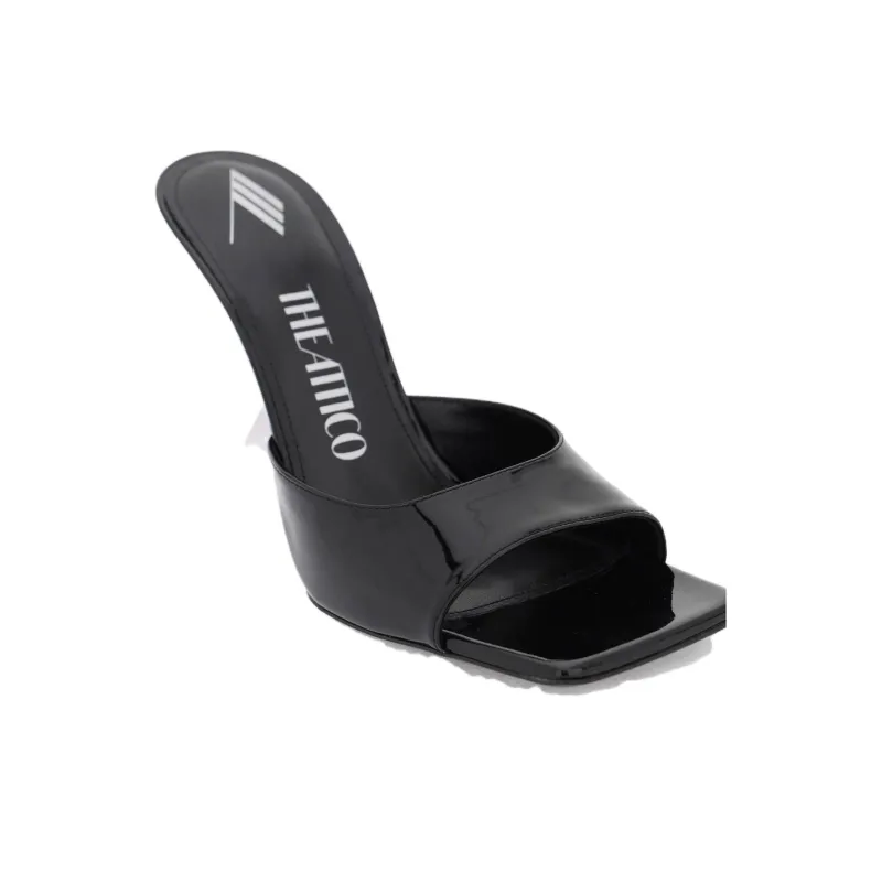 The Attico Cheope Glossy Wedge Square Toe Mules Women's-2