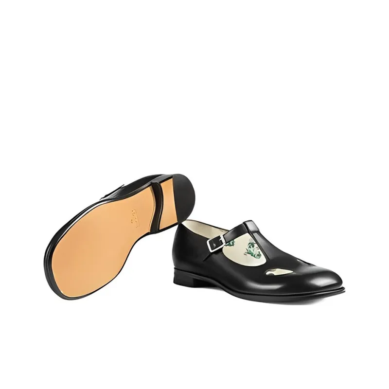 GUCCI Mary Jane Shoes Men Low Top Black-3