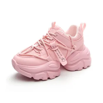 Shoe Cabinet Floral Language Cushioning Wear-Resistant Low-Top Chunky Sneakers Women's