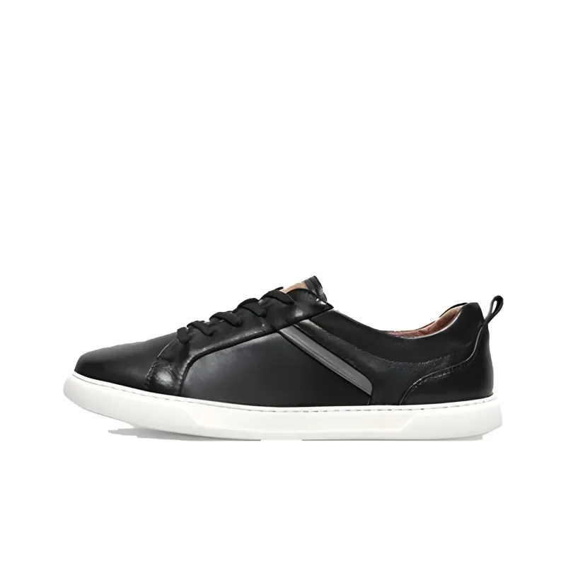 Hush Puppies Stylish Skateboarding Shoes Men's Black White-4