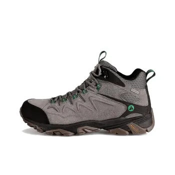HUMTTO Cushioned Slip Resistant Abrasion Resistant Mid Top Outdoor Shoes Khaki