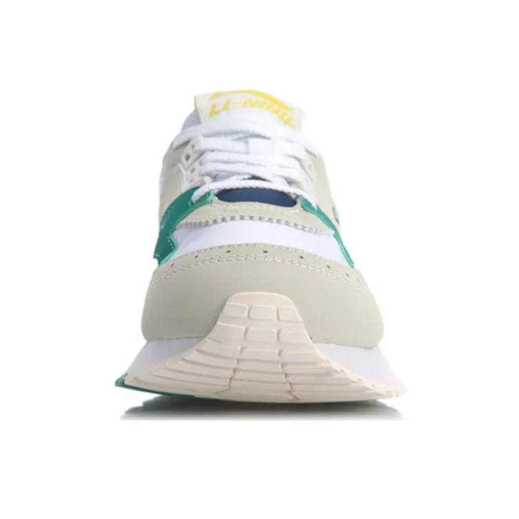 LiNing 001 Origin Anti Slip Wear Resistant Low Top Sports Casual Shoes Women's White Green-3