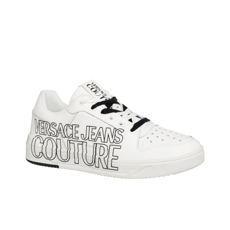 VERSACE JEANS Couture Low Top Skateboard Shoes Men's White-3
