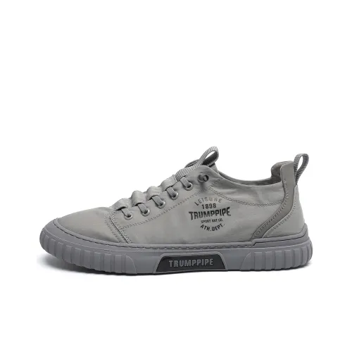 TRUMPPIPE Skateboard Shoes Men Low-Top Gray