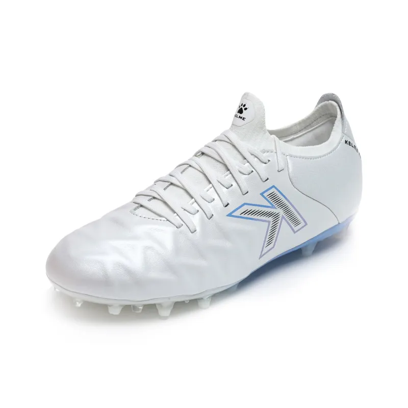 KELME MG Rubber Short Studs Anti Slip Wear Resistant Soccer Shoes Unisex White Blue-2