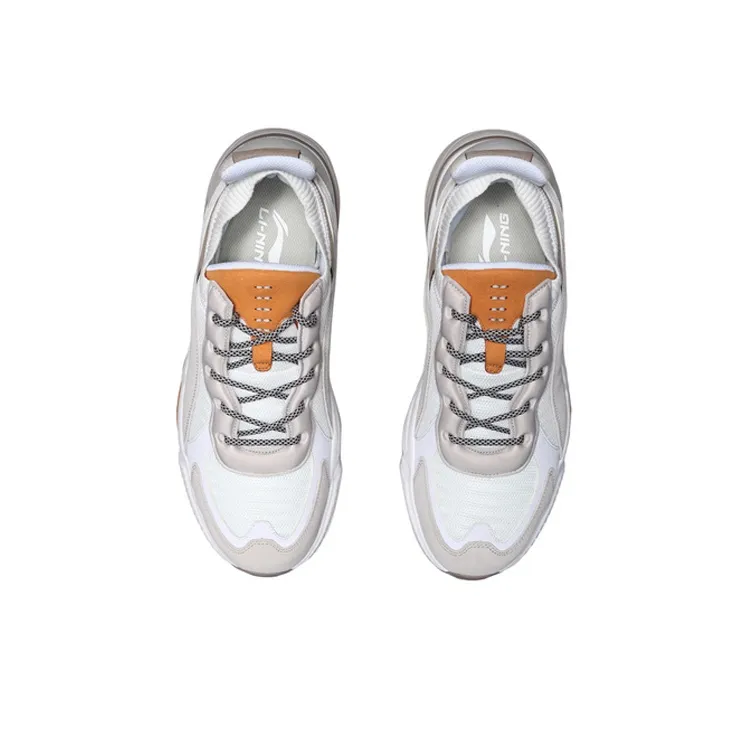 LiNing Non slip Lightweight Low Top Casual Shoes Men's Silver Fish Gray-3