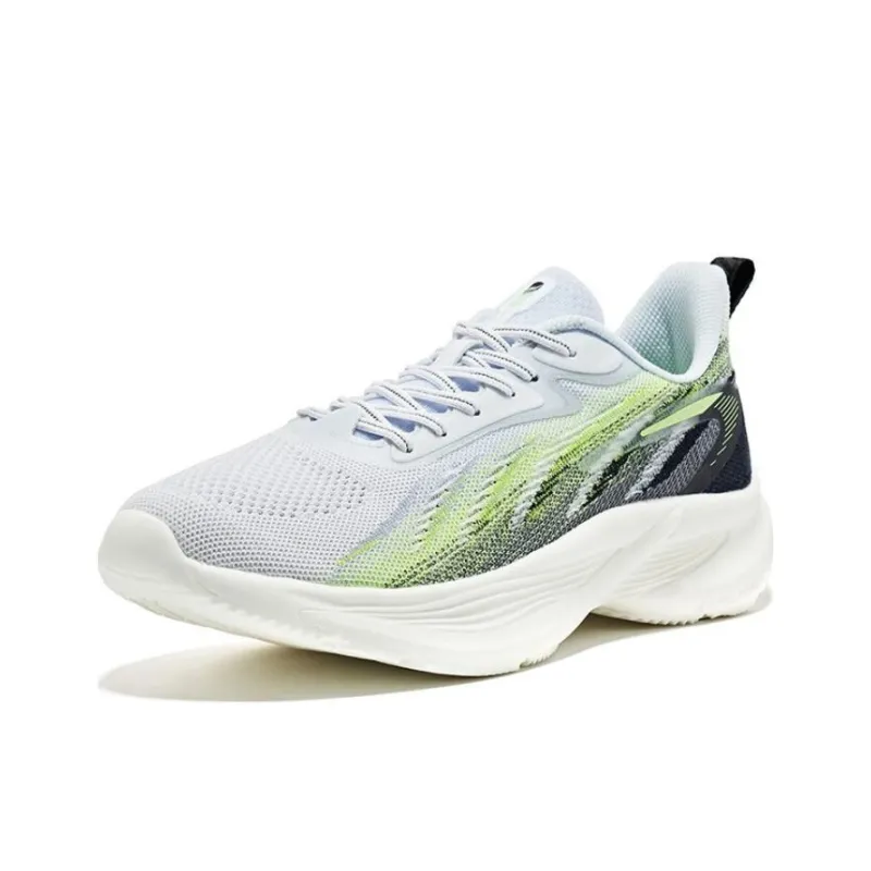 Erke N17 Force Neutralization Phantom Low Top Running Shoes Men's White Green-1