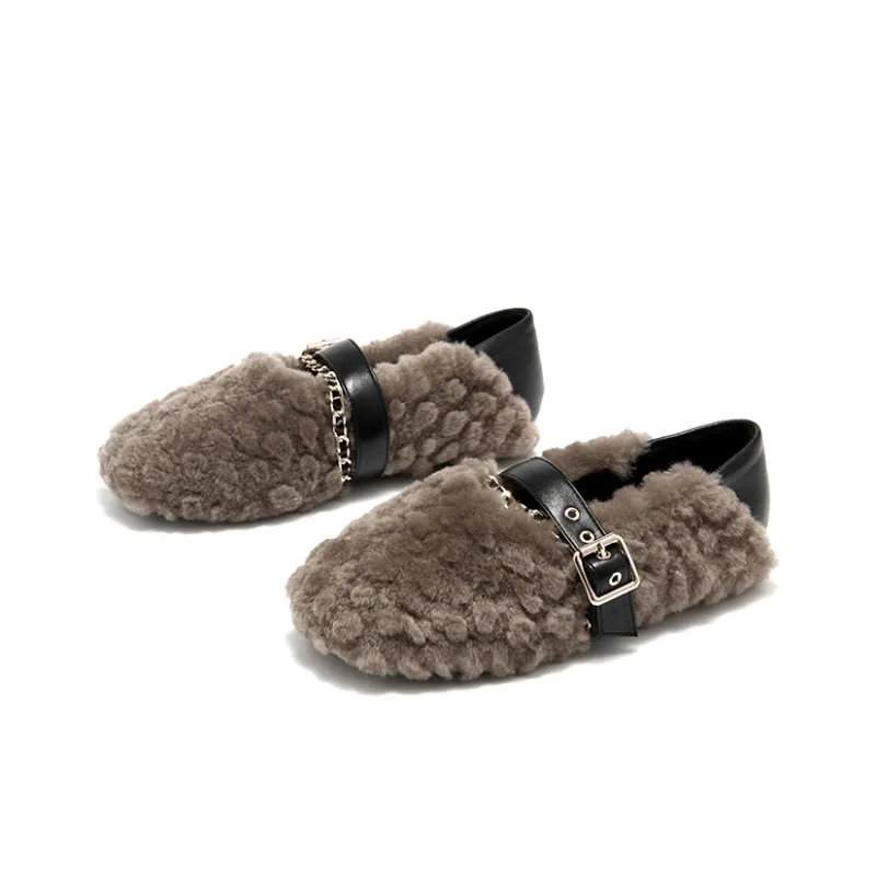 AITA Eta Low Top Flat Faux Fur Shoes Women's-2