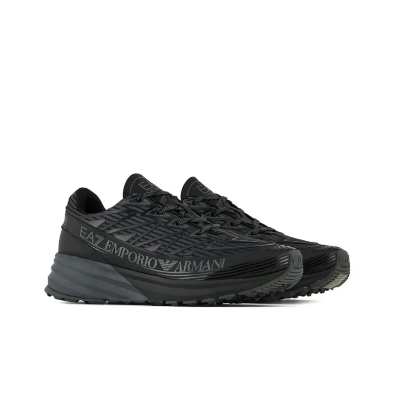 EMPORIO ARMANI Slip Resistant Low Top Sports Casual Shoes Men's Black-2