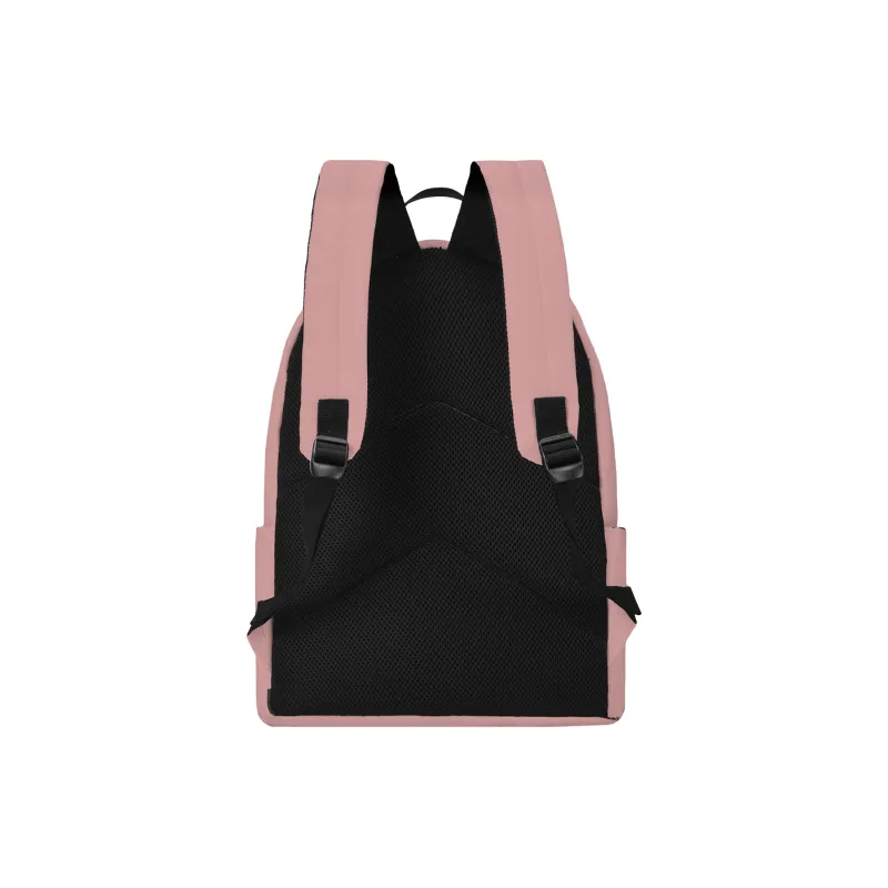 SRRW PU Student Backpack Regular Unisex Black Pink-9