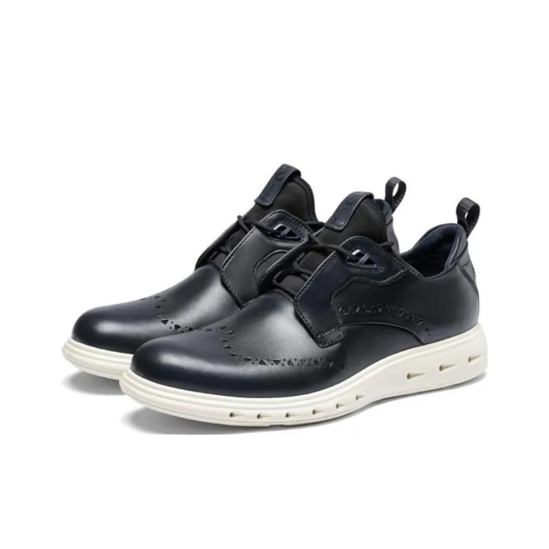 Ecco Dress Shoes Men Low Top Blue-2