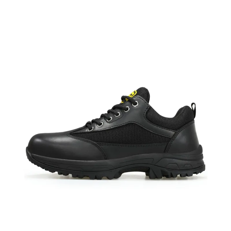 Blue Gull Shield Labor Shoes Wear Resistant Slip Resistant Low Top Outdoor Shoes Unisex Black-2