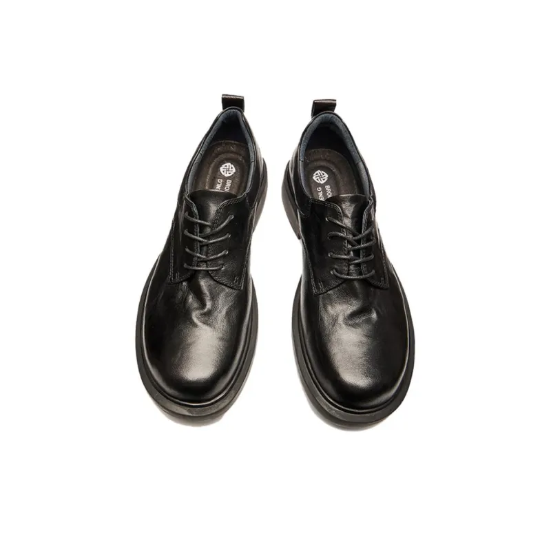 Brounvanm Men's Casual Shoes Men Low Top Coffee/Black-6