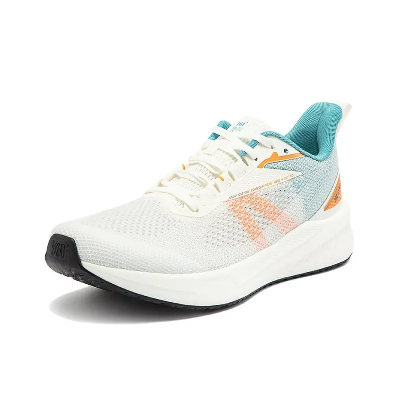361° Cushioning Anti Slip And Wear Resistant Low Top Running Shoes Men's White Blue-1