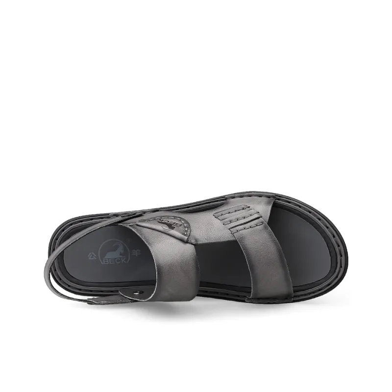 BECK Beach Sandals Men Black/Gray-6