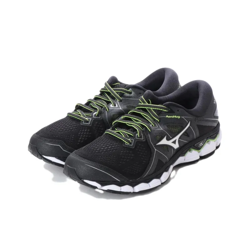 Mizuno Wave Sky 2 Cozy Wear resistant Gray White Green-1