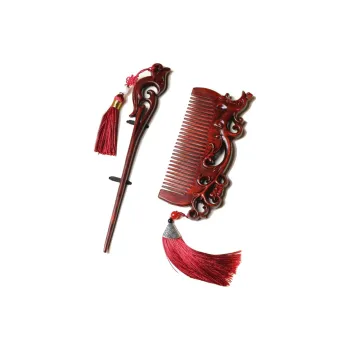 Finger Carpenter Red Rosewood Hair Brush Gift Women's