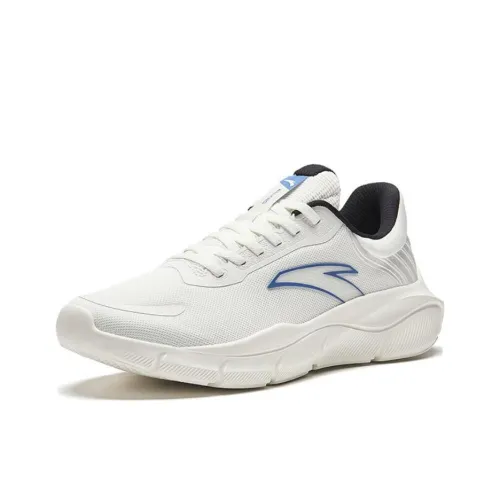 ANTA Training Shoes Men Low-Top Ivory White/Black/Antique Blue