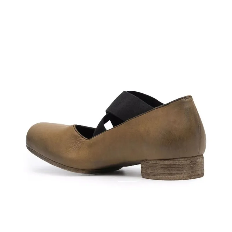 UMA WANG Square Toe Ballerina Shoes-3