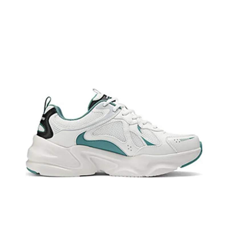 Skechers Wear resistant And Lightweight Low Top Casual Shoes Men's White Green-1