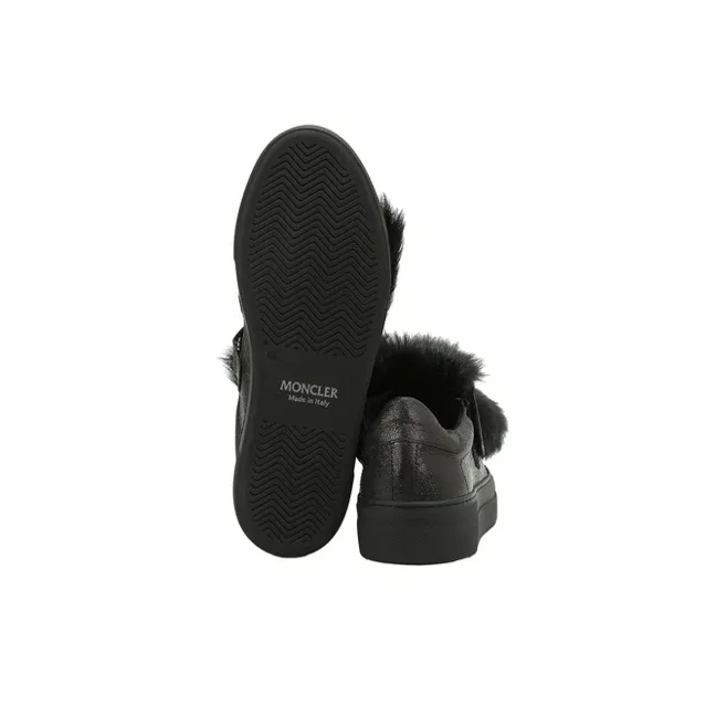 Moncler Low Top Stylish Skateboarding Shoes Women's Black-4