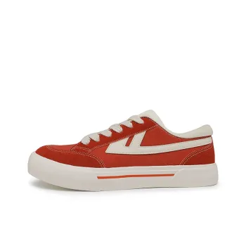 Warrior Slip Resistant, Abrasion Resistant, Lightweight Low Top Canvas Shoes Unisex Rusty Red Beige