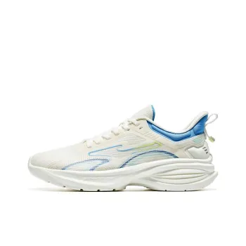 Erke Cushioning, Slip Resistant, And Abrasion Resistant Low Top Running Shoes Men's Microcrystal White Fantasy Blue