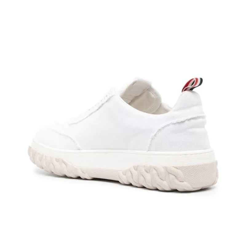 THOM BROWNE Frayed Edge Low Top Sneakers-3