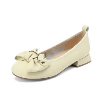 OCCAMAN Women's Casual Shoes Women's Low Top Yellow/Beige