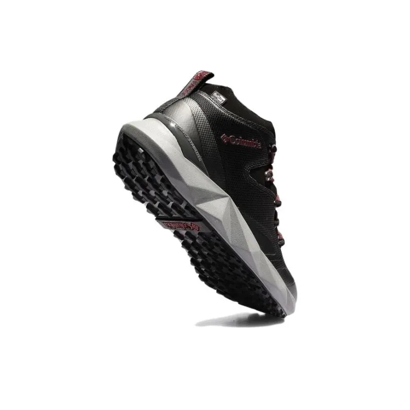 Columbia Cushioned Anti Slip Wear Resistant Water Resistant Lightweight Mid Top Trekking Shoes Men's Black-4
