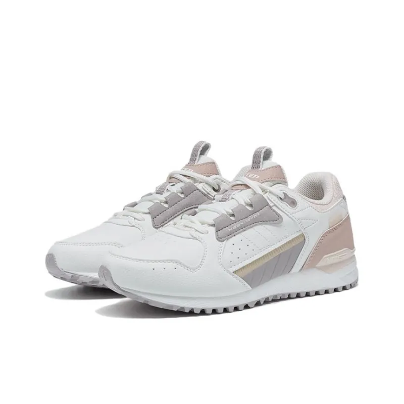 XTEP Wear Resistant Low Top Casual Shoes Women's Deep Calm Gray-1