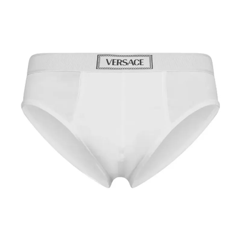 VERSACE 90s VERSACE Logo Waistband Briefs-0