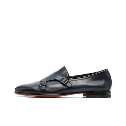 Santoni Dolorous Leather Monk Shoes