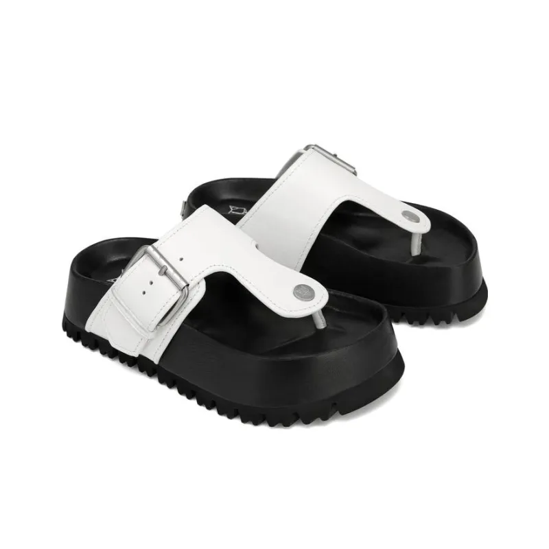 Naked Wolfe Vixen Abrasion-Resistant Flip Flops Women's White Black-1