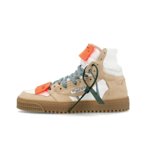 OFF-WHITE 3.0 Off Court High-Top Sneakers White Sand Suede