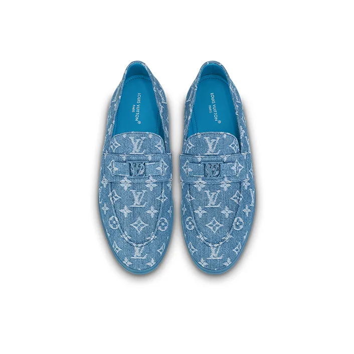LOUIS VUITTON Estate Loafers Men's Blue-4