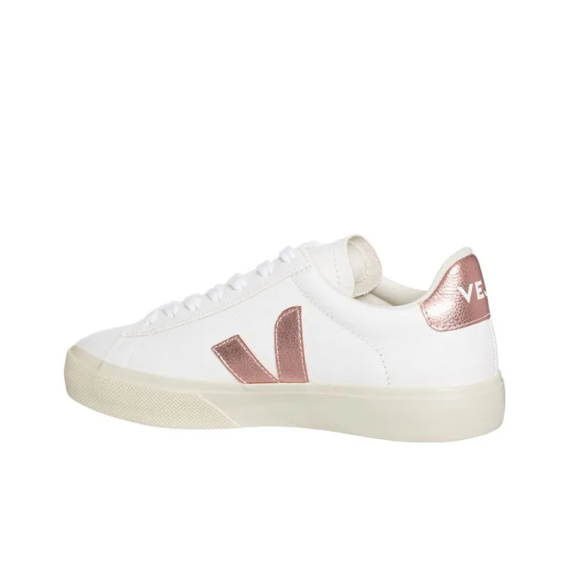 VEJA Campo Chromefree Lace Up Sneakers 'White Pink'-3