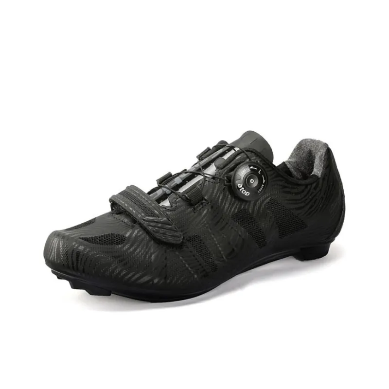 SANTIC Coverage Wear Resistant Lightweight Breathable Slip Resistant Low Top Cycling Shoes Men's Black Nader-0