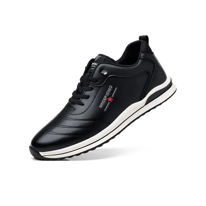EGCHI Casual Shoes Men Mid Top Black/White-2