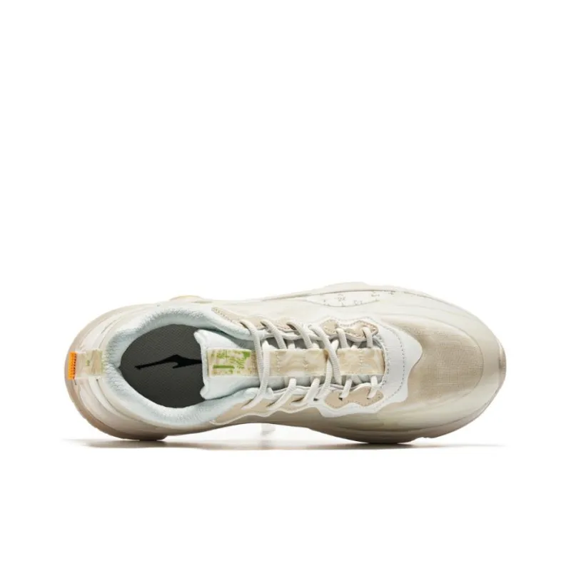 Erke Smoke Waves Anti Slip Wear Resistant Low Top Sports Casual Shoes Men's White Gray-3
