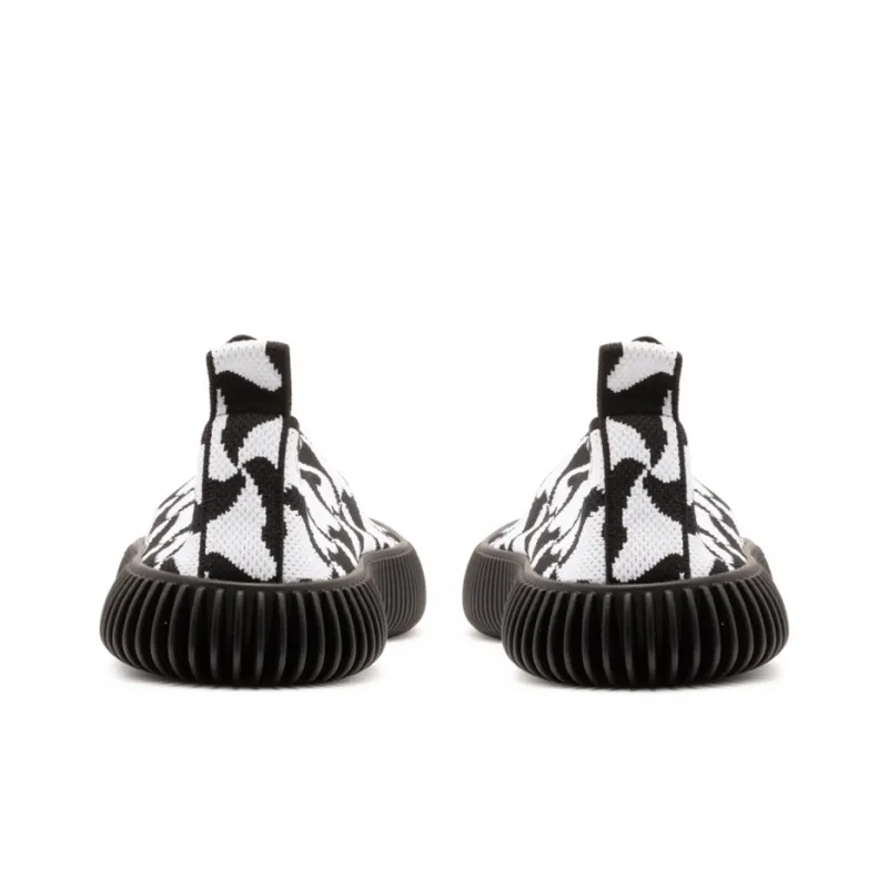 Bottega Veneta Ripple Knit Sneaker Black White-4