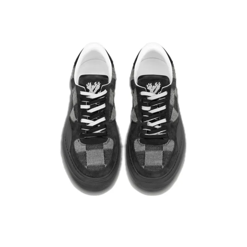 LOUIS VUITTON Ollie Sneakers 'Black Plaid Mesh'-2
