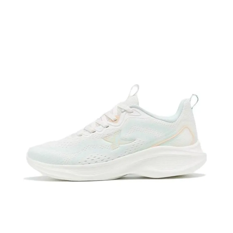XTEP Cushioning Anti-Slip And Wear-Resistant Low-Top Running Shoes Women's White Green-0