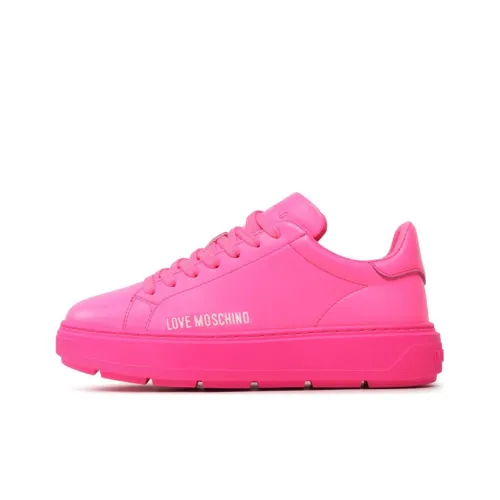 LOVE MOSCHINO Skateboard Shoes Women's Low-Top Pink