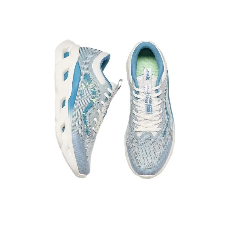 XTEP Shock Absorbers With Slip Resistant And Abrasion Resistant Properties Low Top Running Shoes Men's Peacock Blue-3