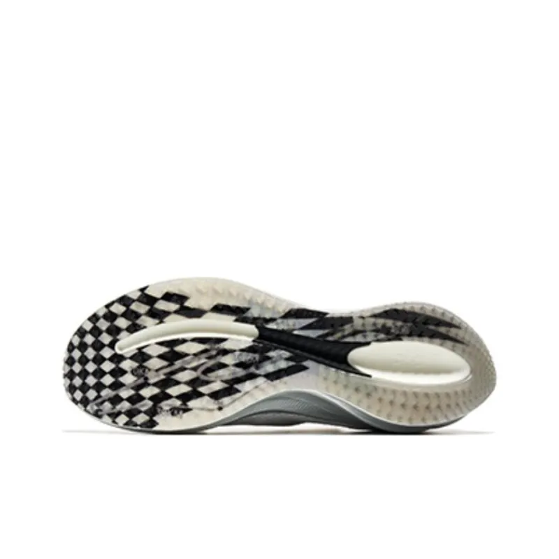 Erke Cushioning Anti Slip And Wear Resistant Rebound Low Top Running Shoes Men's White Silver-3