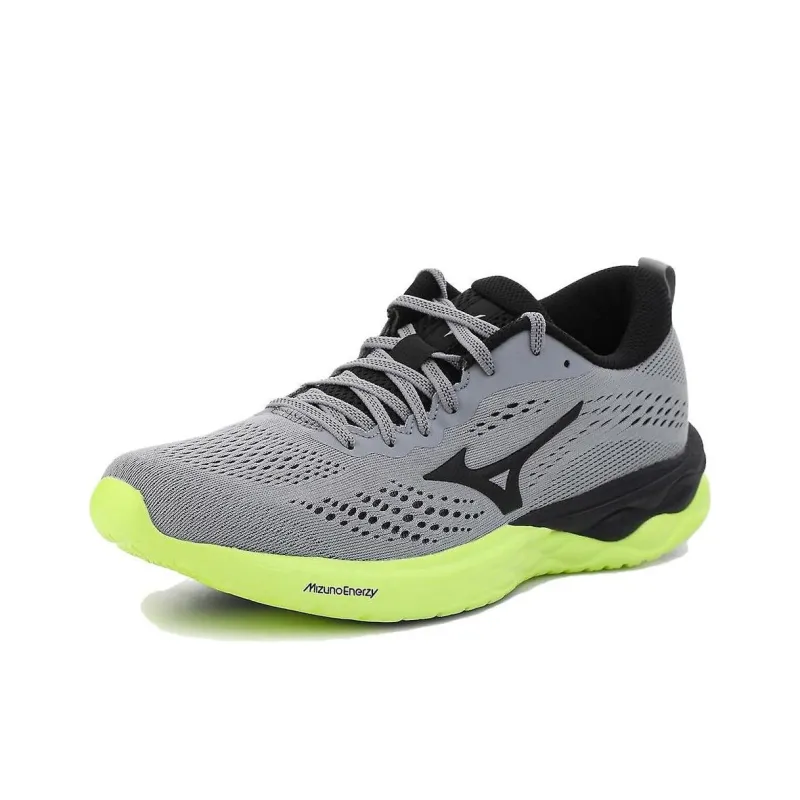 Mizuno Cushioning Anti-Slip Wear-Resistant Breathable Lightweight Rebound Low-Top Running Shoes Men's Gray Green-0