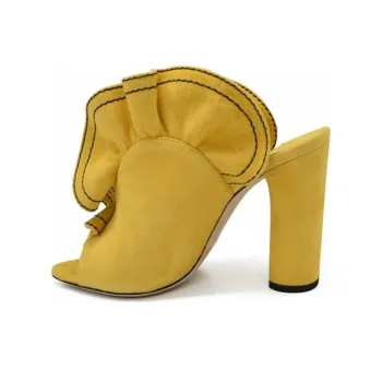 Jimmy Choo Abrasion Resistant Slide Slippers Women's Yellow